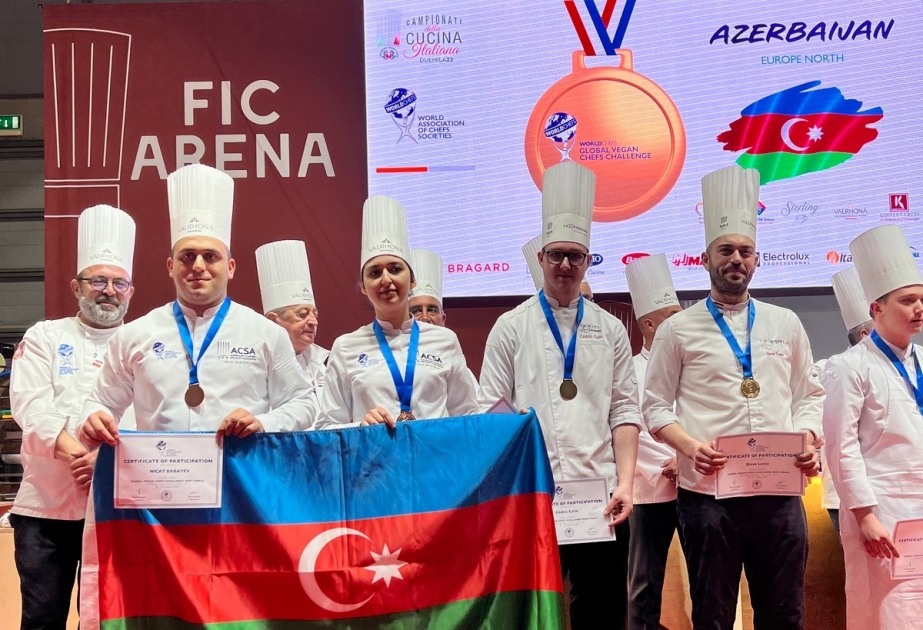 Azərbaycan Milli Kulinariya komandası Avropa üzrə Qlobal Aşpazlar Müsabiqəsində ilk medalını qazanıb