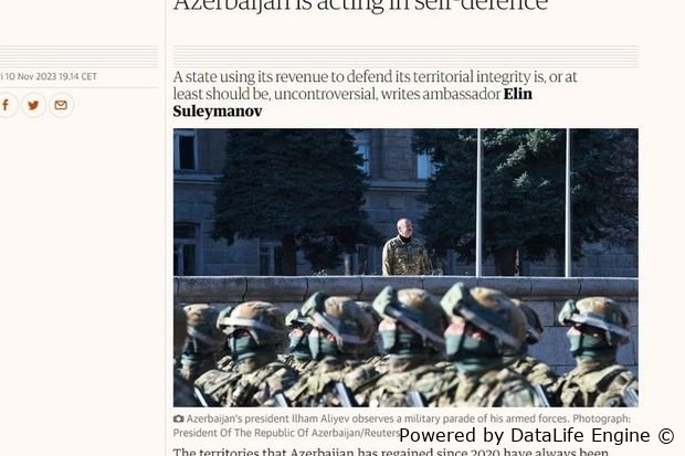 Britaniyanın “The Guardian” qəzetində Azərbaycanın əleyhinə yazılmış məqalələrə cavab verilib