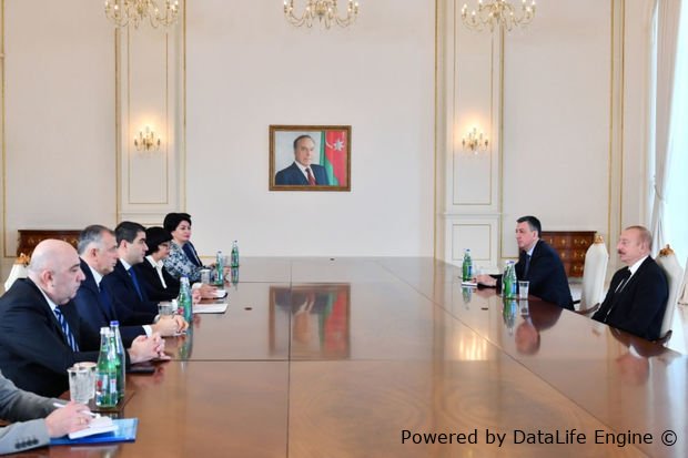 Prezident İlham Əliyev Gürcüstan parlamenti sədrinin başçılıq etdiyi nümayəndə heyətini qəbul edib