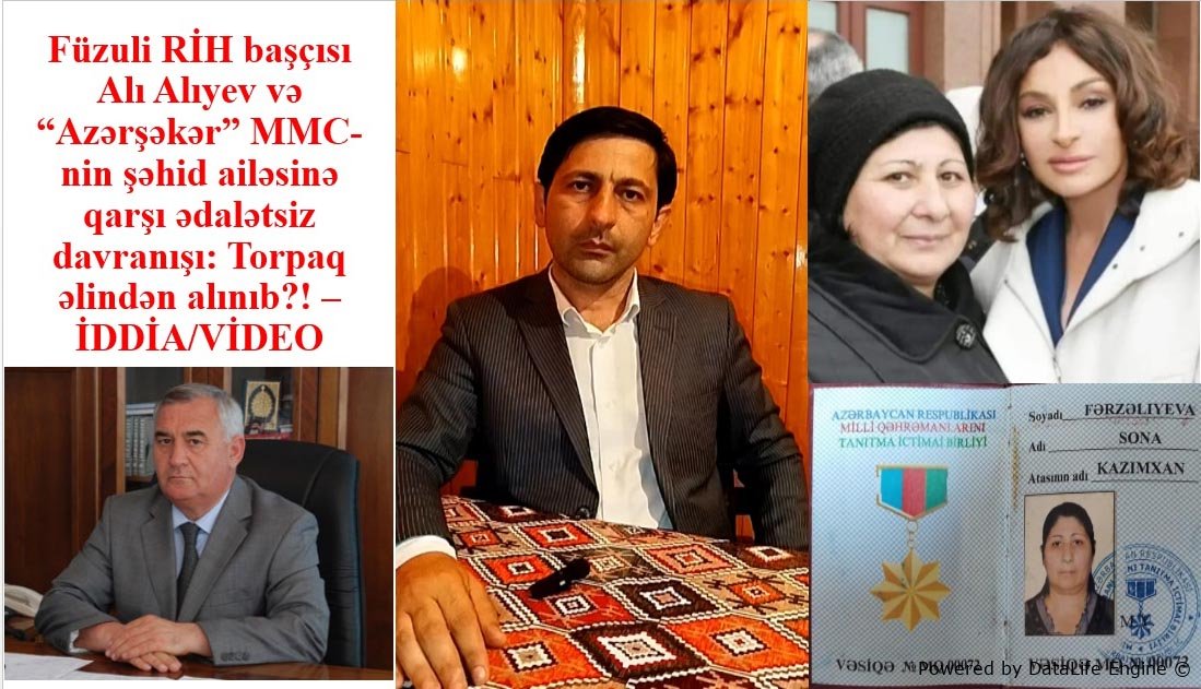 Füzuli RİH başçısı Alı Alıyev və “Azərşəkər” MMC-nin şəhid ailəsinə qarşı ədalətsiz davranışı: Torpaq əlindən alınıb?! – İDDİA/VİDEO