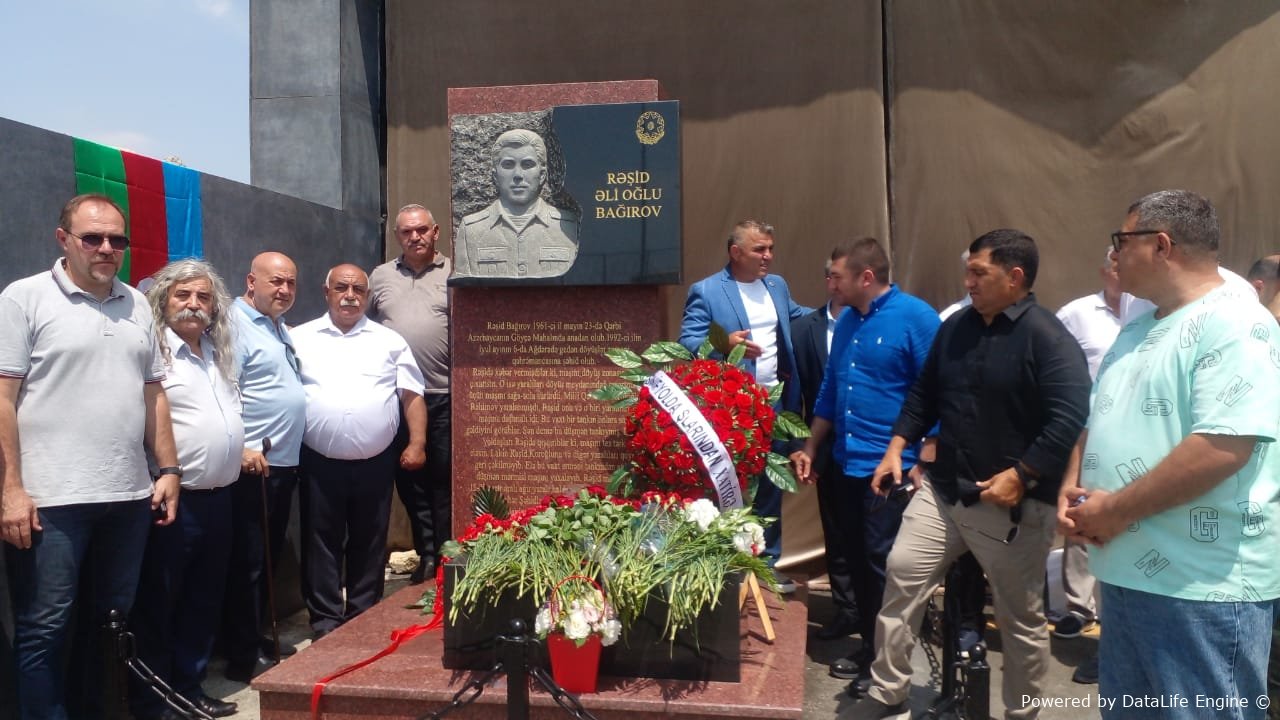 Şəhid Rəşid Bağırovun büstünün açılışı oldu.