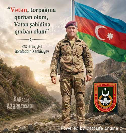 “Vətən, torpağına qurban olum, Vətən şəhidinə qurban olum”