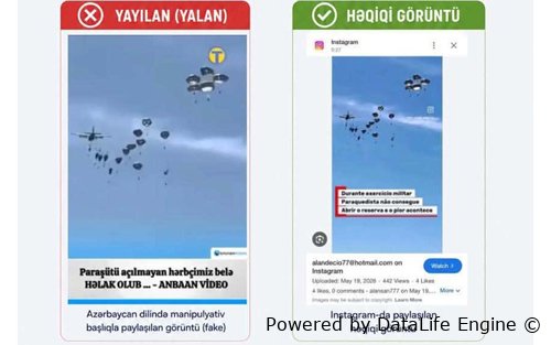 Ölən hərbçimizlə bağlı yayılan paraşüt görüntüləri yalandır